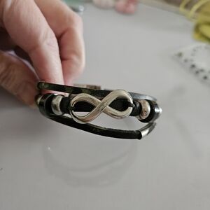Black and Silver Infinity Bracelet